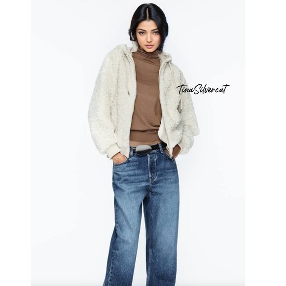 BLOGGER'S FAVE! Zara Hooded Teddy Coat NWT - Picture 8 of 12